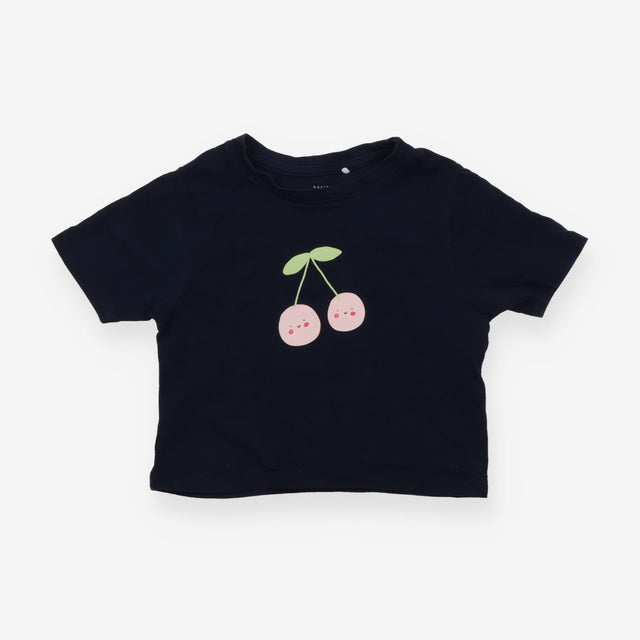 Navy Cherry Print T-shirt
