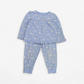 Blue daisy & duck PJs