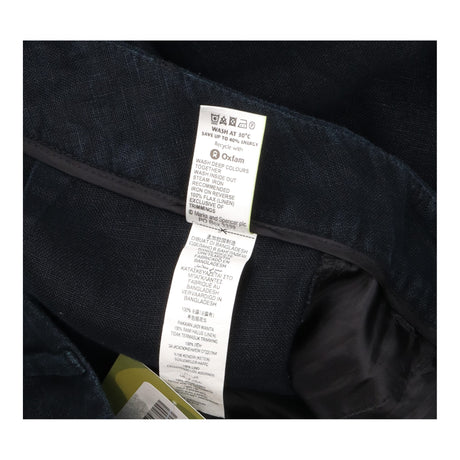 Trousers Black Pure Linen Wide Leg Smart Casual Li