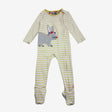 Yellow Stripe Bunny Sleepsuit