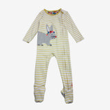 Yellow Stripe Bunny Sleepsuit