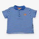 Tee SS blue stripe collar crab