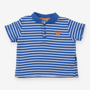 Tee SS blue stripe collar crab