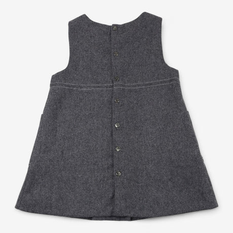 Grey woven pinafore dress 