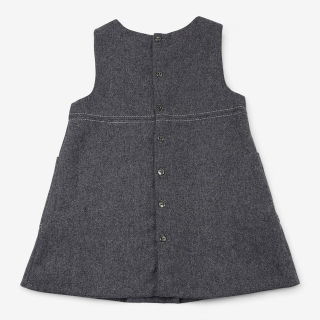 Grey woven pinafore dress 