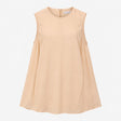 Blush Pink 100% Viscose Round Neck Sleeveless Zip 