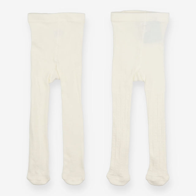 Tights knit white 2 pack 