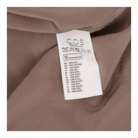 COS 100% Silk V Neck Slip Dress Minimalist Maxi