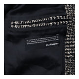 Checked Coat Wool Blend Longline Tailored Single B