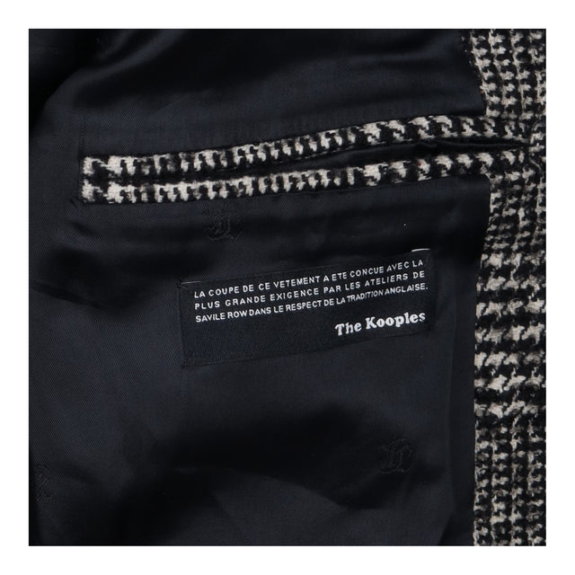 Checked Coat Wool Blend Longline Tailored Single B