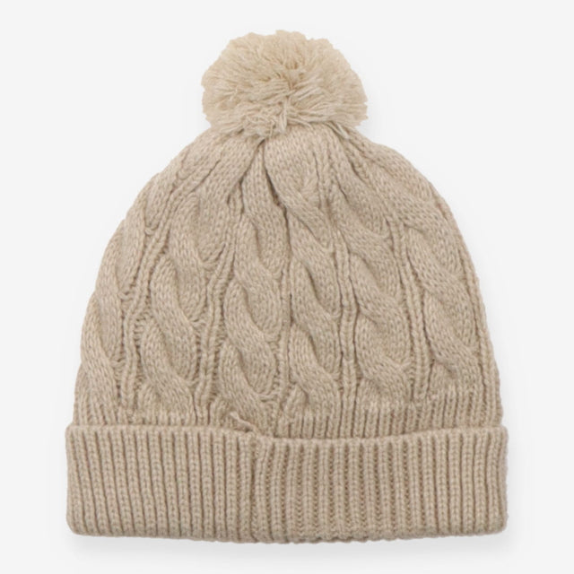 Cream Knit Bobble Hat - Pure Baby