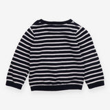 Jumper Knit Navy Stripe Dinosaur in Wellies