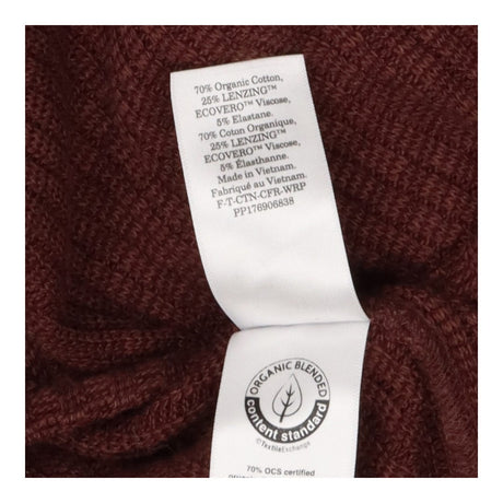 Brown ribbed knit tie up cardigan