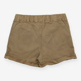 Casual Shorts Beige Organic Cotton Drawstring Pock