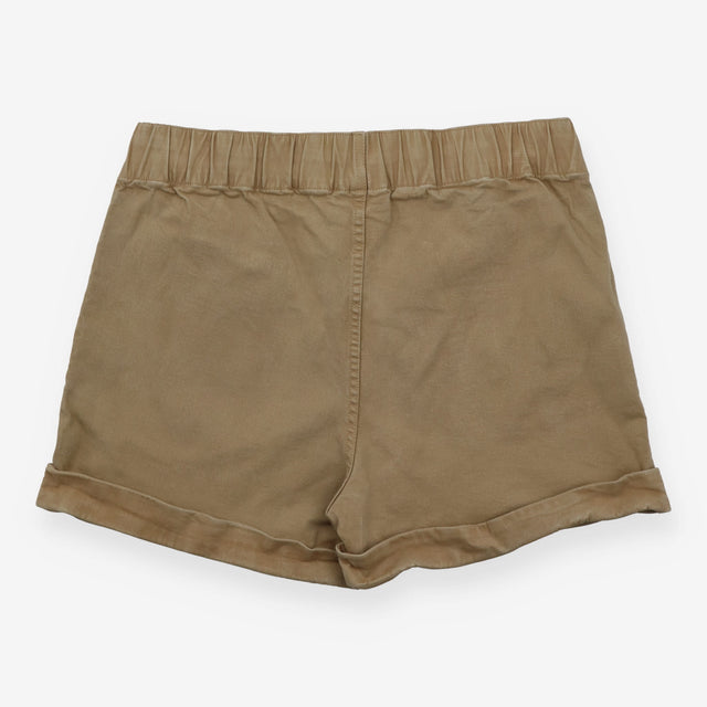 Casual Shorts Beige Organic Cotton Drawstring Pock