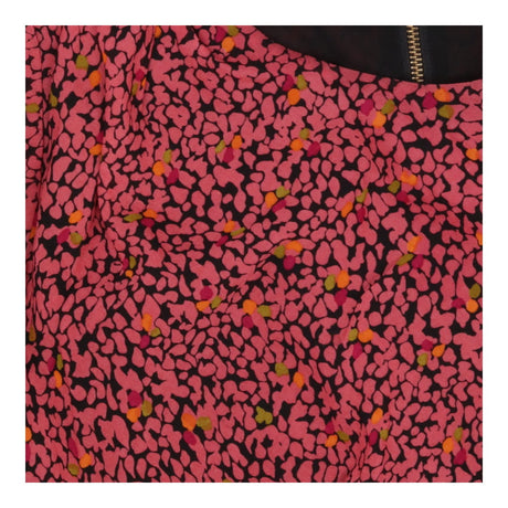 Pink leopard print twist midi dress