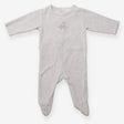 sleepsuit grey velor bird perched on elephant
