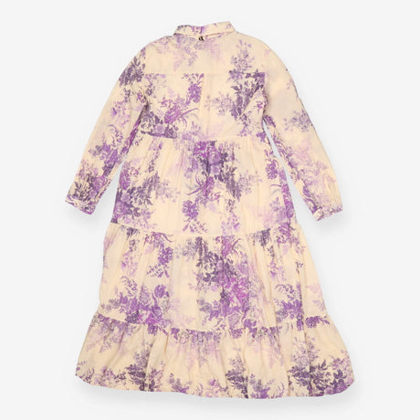 Dixie Italy Cream Purple Floral Cotton Button Fron