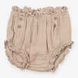 Beige bubble shorts with buttons