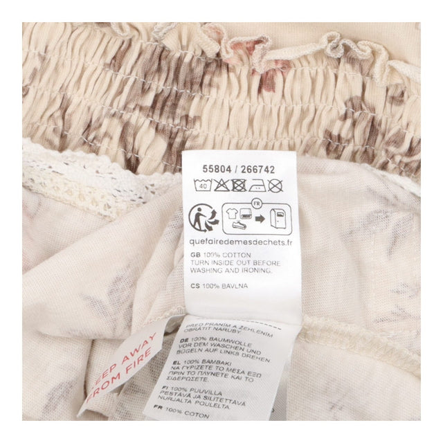 Cream Rose Jersey Dress Lace Finished