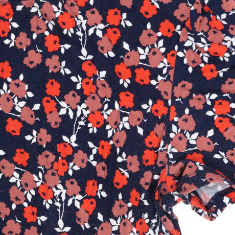 Poppy Floral Jersey Dress Navy Red Multi