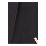 Double Breasted Pea Coat Black Wool Blend