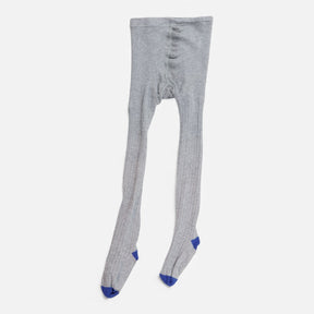 Grey ribbed tights