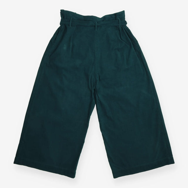 Emily and Fin Dark Teal Corduroy Wide Leg Belted T