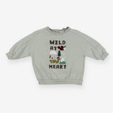 Sweater light green wild at heart