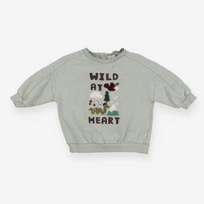 Sweater light green wild at heart