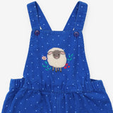 Dungarees Blue Needle Cord Sheep Applique
