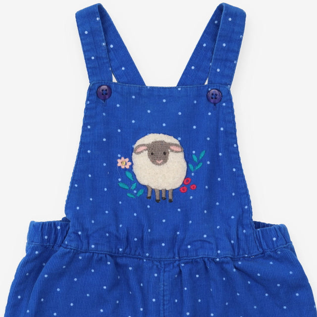 Dungarees Blue Needle Cord Sheep Applique