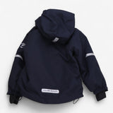 Waterproof Navy Rain Jacket with Detachable Hood