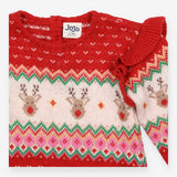 Red Reindeer Knit Dress