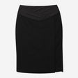 Skirt Pencil Satin Waistband Black