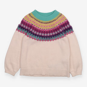 Sweater knit white striped