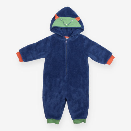 Pramsuit Blue Fleece animal face
