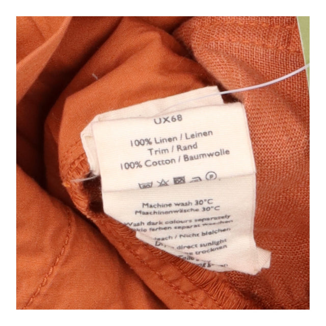 Trousers Rust Pure Linen Relaxed Tapered Cargo Leg