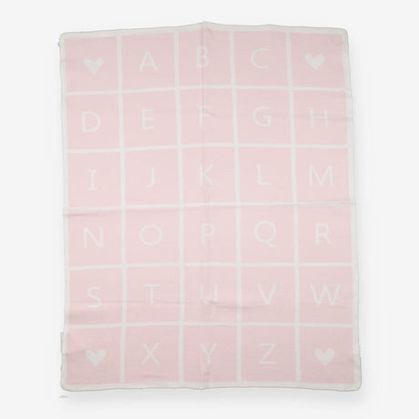 Baby blanket pink alphabet print
