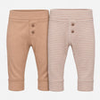 Cream and Striped Leggings 2pc