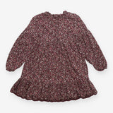Dress long sleeve floral brown