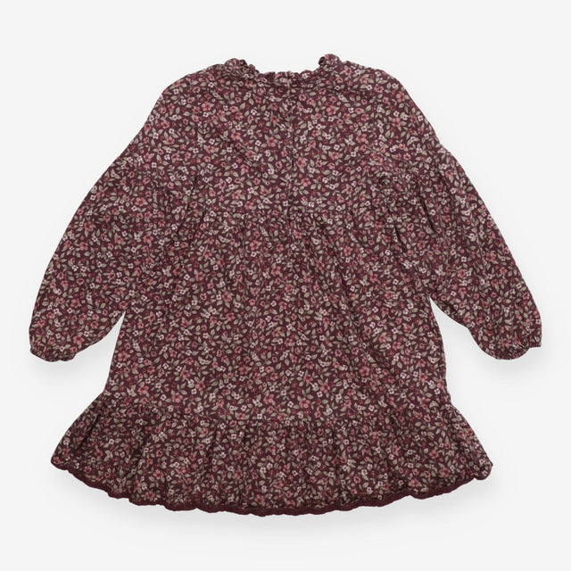 Dress long sleeve floral brown
