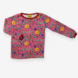 Tee LS pink sausage dog trees red edging