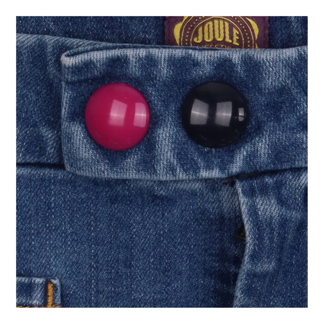 Joules Blue Denim Mini Skirt Front Pockets