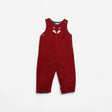 Red Lined Cord Dungarees with Fox Pocket
