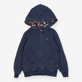 Hoodie blue flower butterfly lining