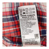 Long sleeve tartan dress with white tights