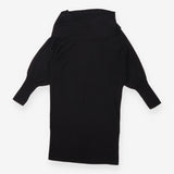 Knit Dress Black Cowl Neck Batwing Sleeve