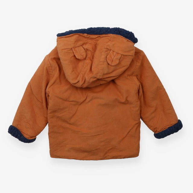 Orange Fleece Lined Coat 