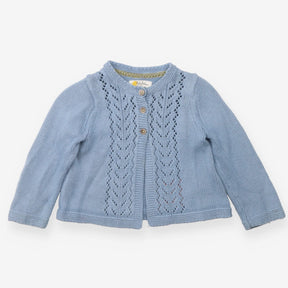 Cardigan Blue Knit Three Buttons